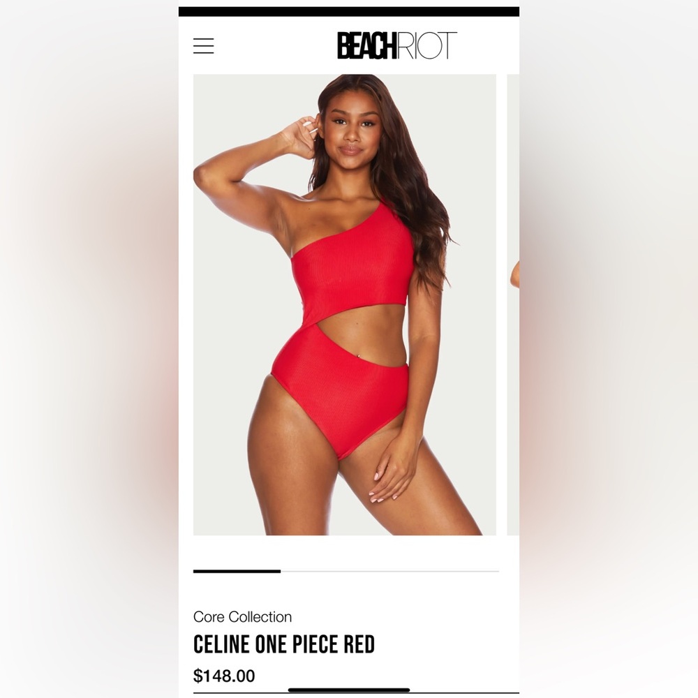 Beach Riot Celine one piece red XL only worn once